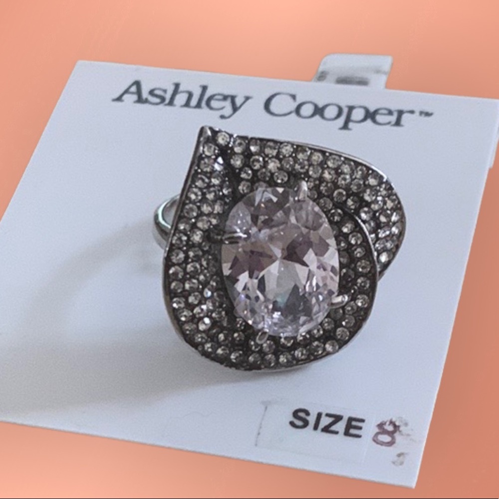 Ashley copper fashion crystal ring